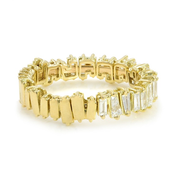 Rachel koen Baguette Diamond Eternity Band 14K Yellow Gold 0.67cttw Size 7 - Picture 6 of 6